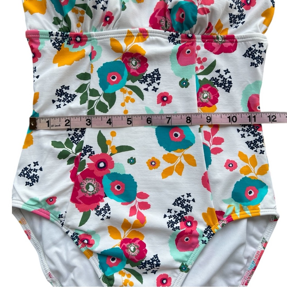 Liz Claiborne - Floral Multicolor One Piece Swim - Size 6 - Picture 8 of 10